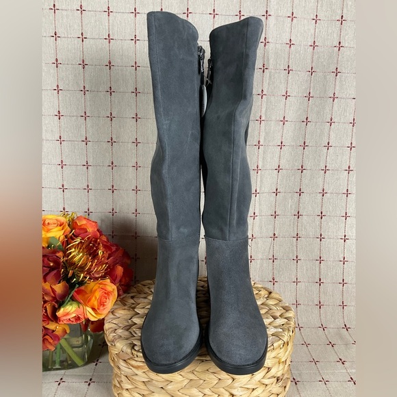 Blondo “Ellie” Grey Suede Knee High Riding Boots Waterproof Size 6.5 NWOB - Picture 2 of 10